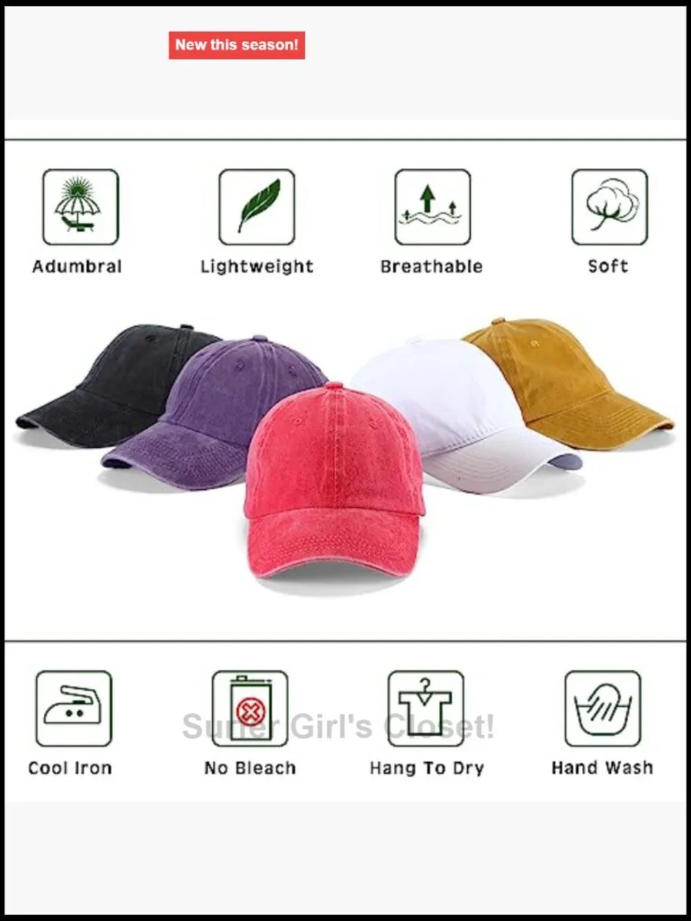 30 Pack Vintage Distressed Denim Baseball Caps Adjustable Cotton Bulk